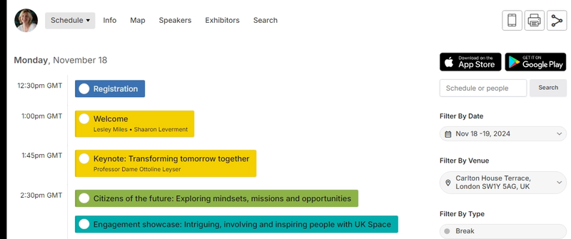 ASDC conference 2024 programme screenshot