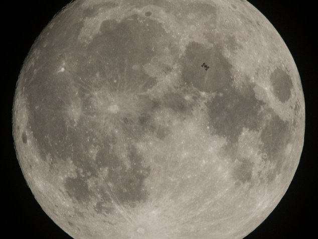 ISS transits moon