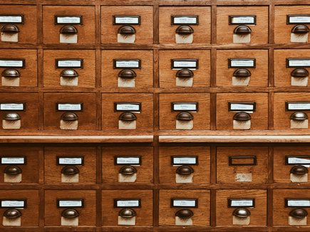 lots of small wooden drawers